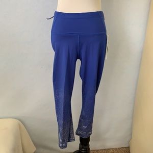 Blue & Silver ombré bottom High Rise Capri